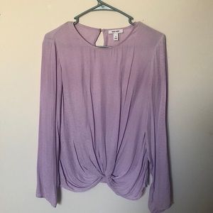 Nine West Long Sleeve Purple Blouse
